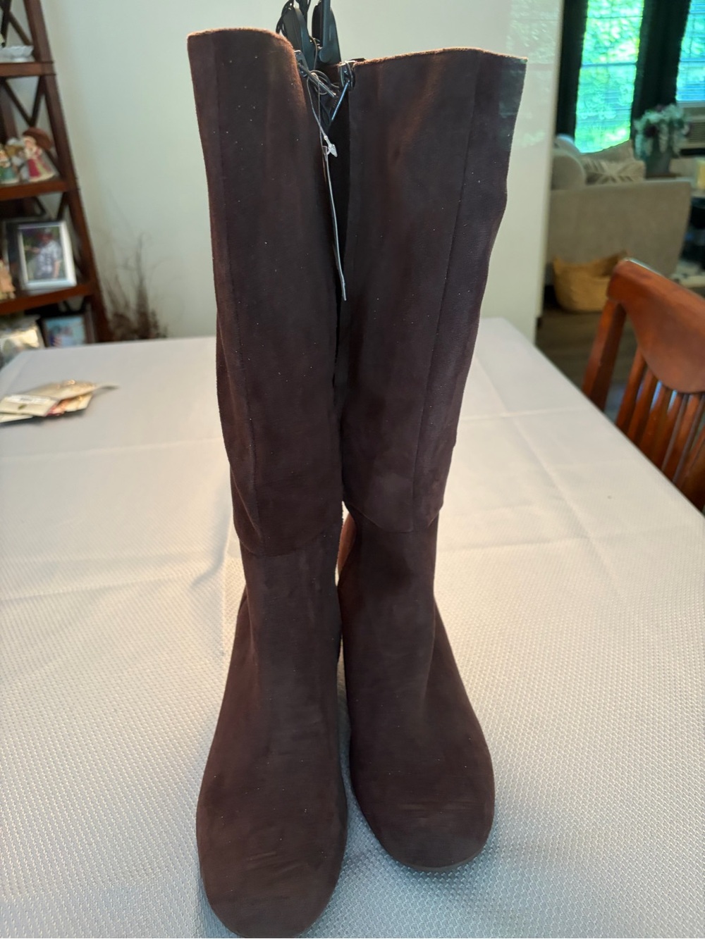Women's Brown Suede Knee-High Boots